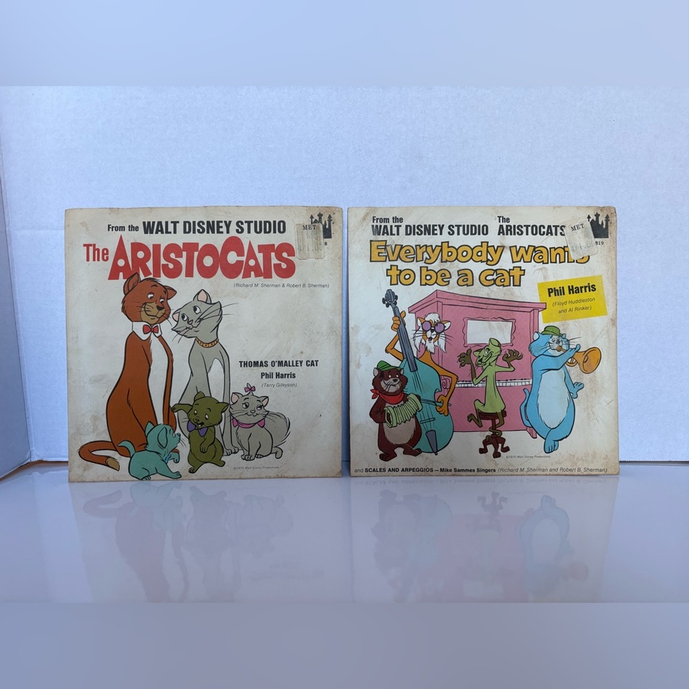 Vintage Disney The Aristocats 45 RPM Records – Set of 2 (1970)